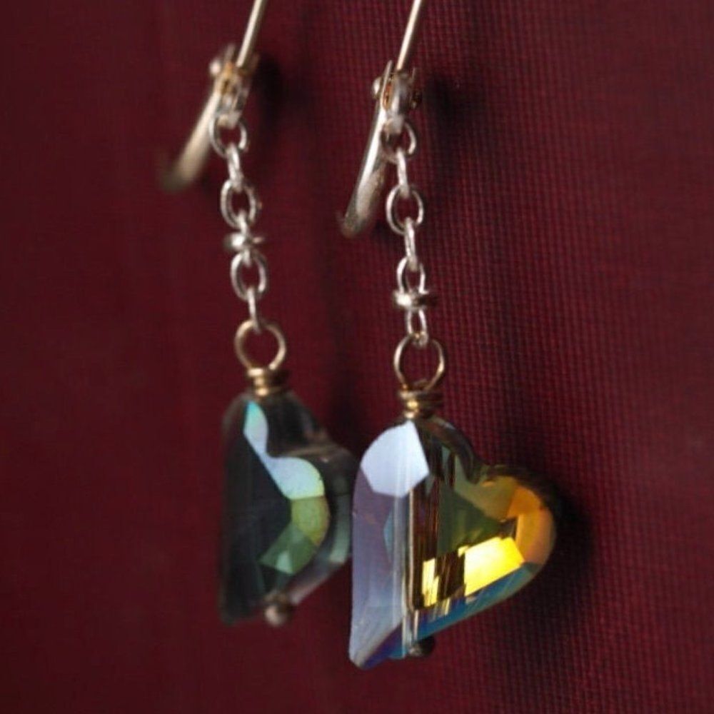 Crystal Heart Earrings 